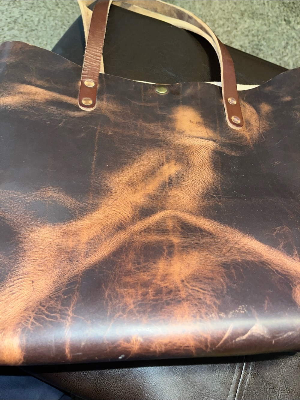 Autumn harvest Brown Leather Tote Bag from KMM and co - Picture 12 of 17